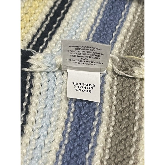 J Jill Women's Long Sleeve Knit Open Front Cardigan Sweater Striped Size XL - Picture 6 of 8